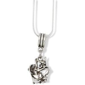 Witch with Brew Necklace Cauldron Pendant Jewelry